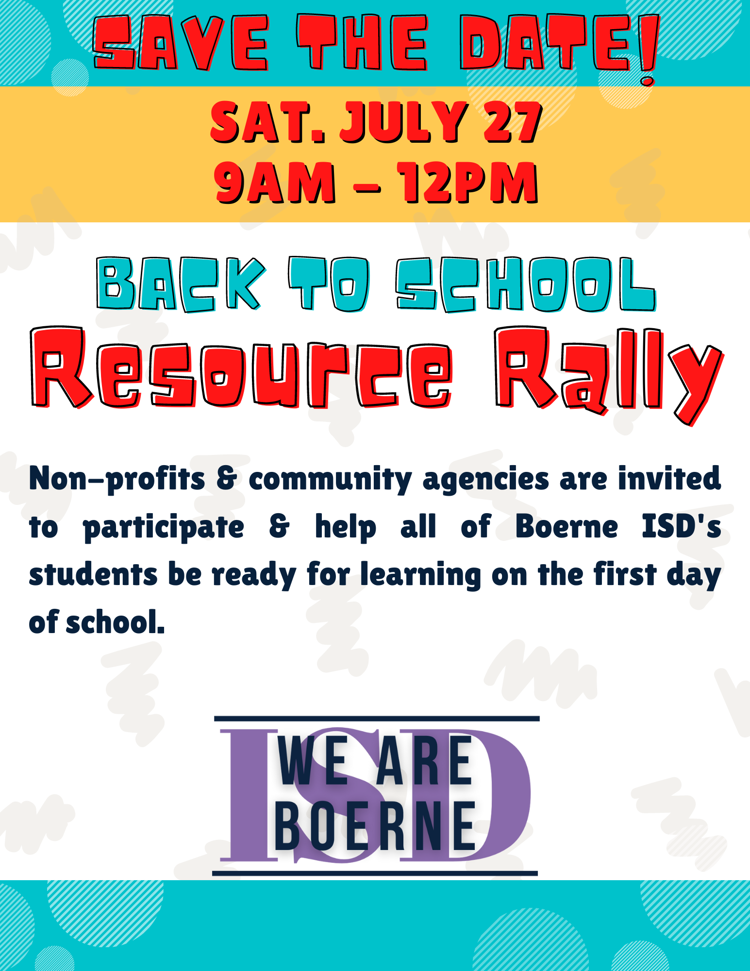 Back to School Resource Rally Flyer
